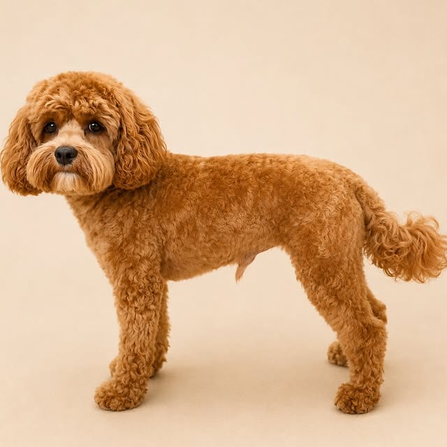 Cavapoo trimmad enligt rasstandard